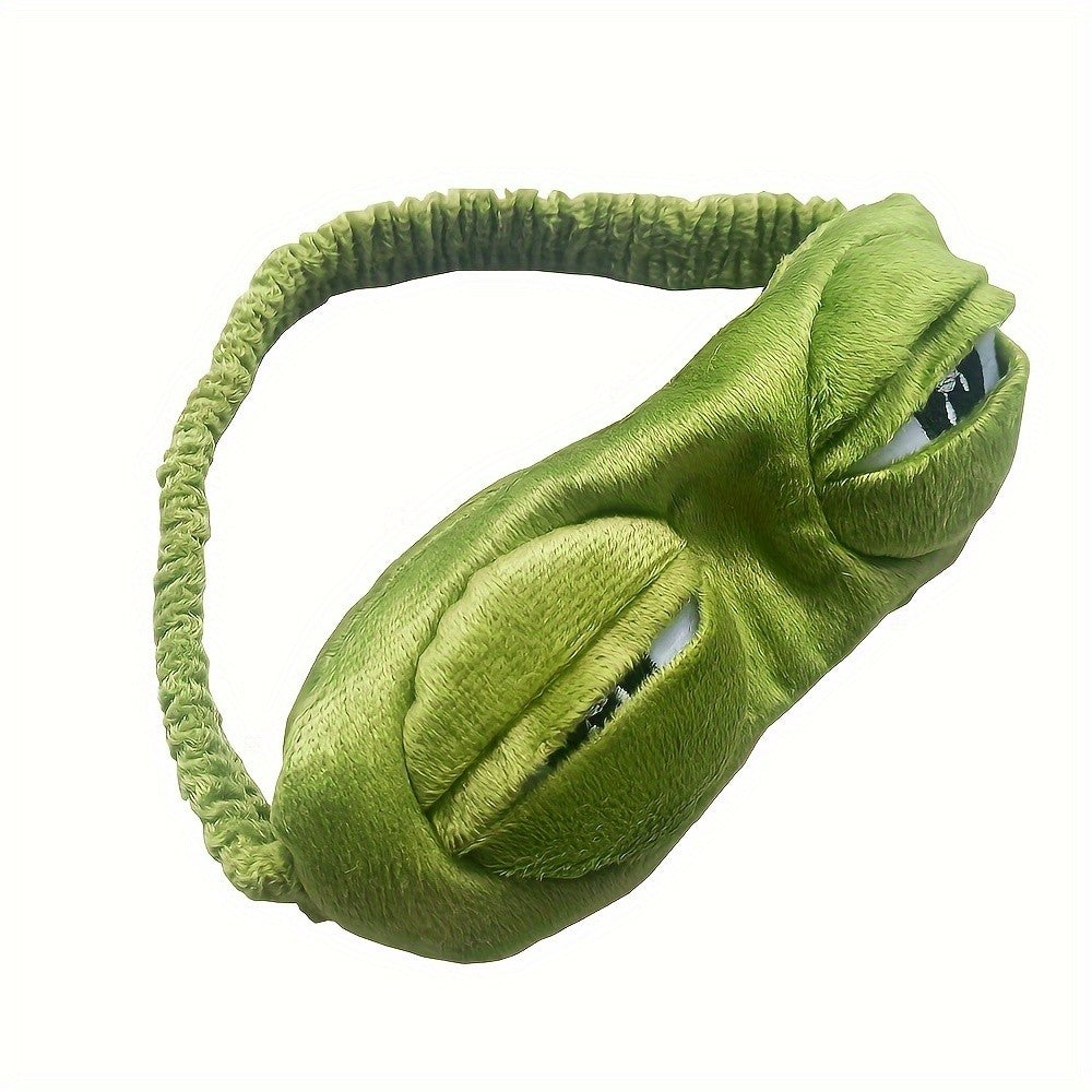 Máscara Para Dormir Sapo Divertido – Macia e Portátil para Viagem