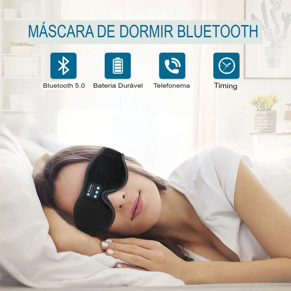 Máscara Sleep Mask com Auscultadores HD Bluetooth Integrados