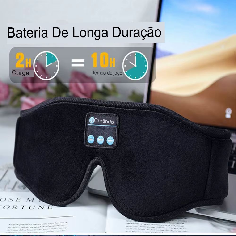 Máscara Sleep Mask com Auscultadores HD Bluetooth Integrados