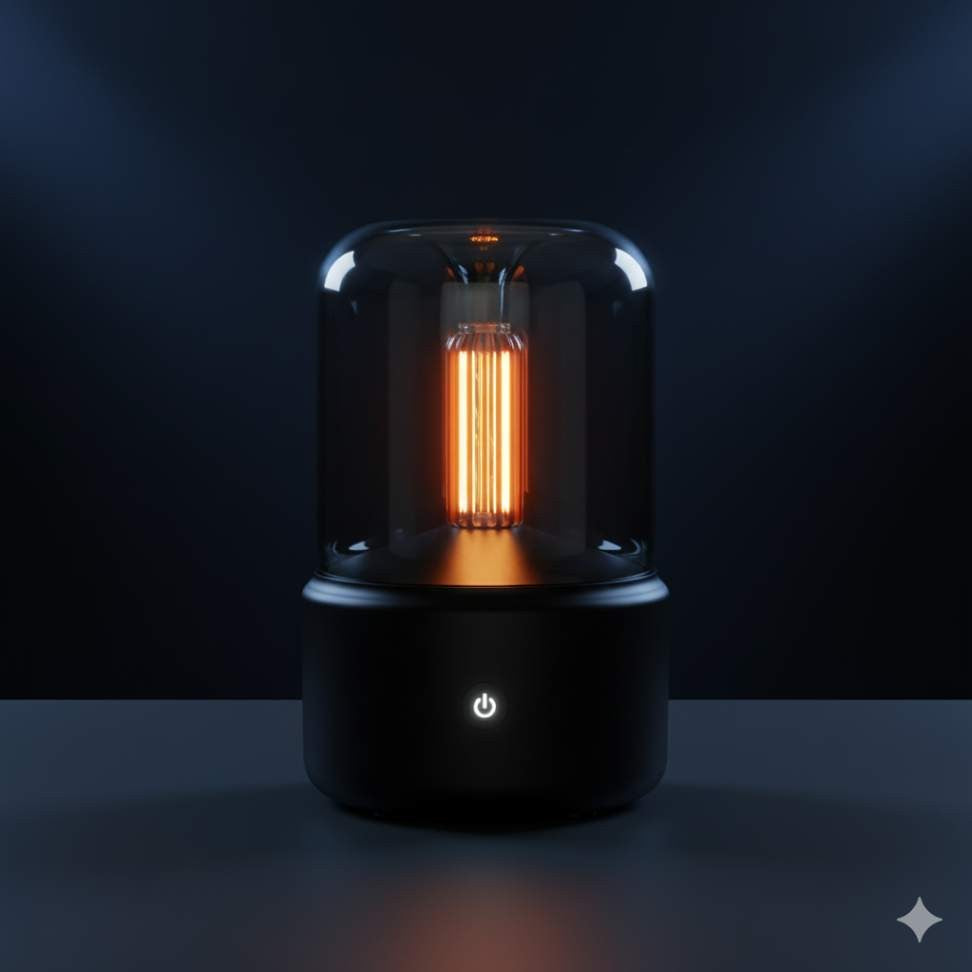 Umidificador de Ar 120ml com Luz Noturna – Difusor de Aromas e Óleo Essencial