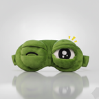 Máscara Para Dormir Sapo Divertido – Macia e Portátil para Viagem